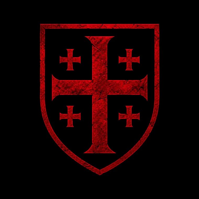 ANOINTED Jerusalem cross shield
